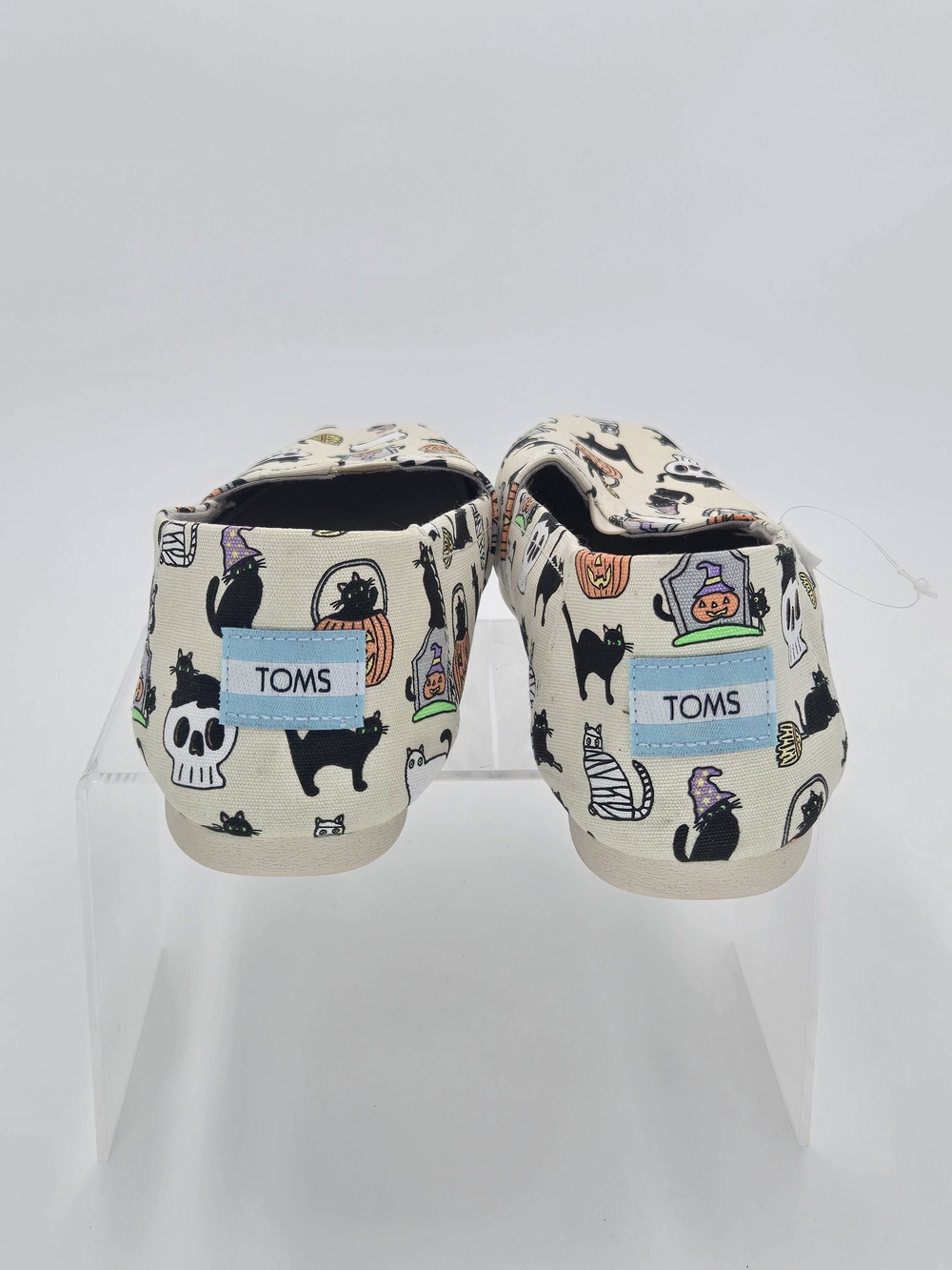 TOMS Women's Belmont Halloween Cat Print Slip-On Shoes Size 8.5 8 1/2 - Picture 2 of 10
